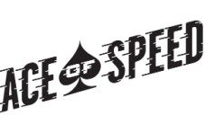 An illustration of black text reading ‘Ace of Speed’ isolated on white